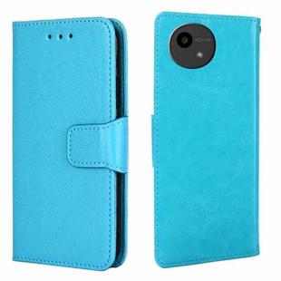 For Sharp Aquos Wish Crystal Texture Leather Phone Case(Sky Blue)