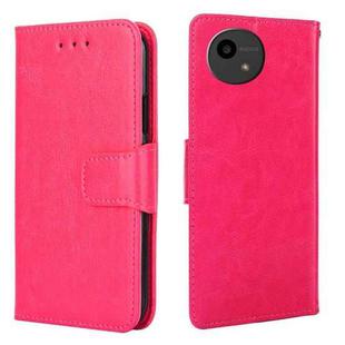 For Sharp Aquos Wish Crystal Texture Leather Phone Case(Rose Red)