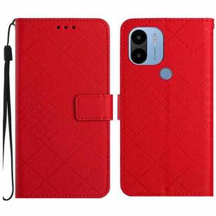 For Xiaomi Redmi A1+/ A2+/Poco C50 4G Rhombic Grid Texture Leather Phone Case(Red)