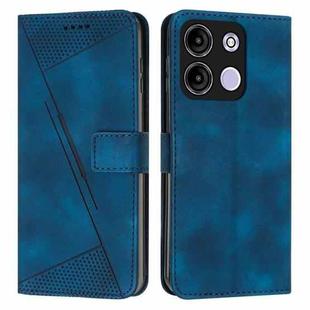 For itel A60s Dream Triangle Leather Phone Case with Long Lanyard(Blue)