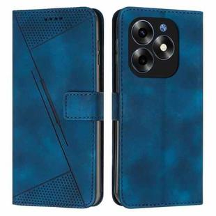 For itel S23+ Dream Triangle Leather Phone Case with Long Lanyard(Blue)