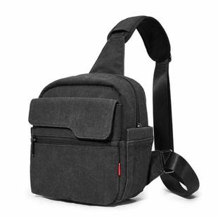 Cwatcun D93 Camera Bag Canvas Shoulder Bag, Size:19.5 x 13.5 x 25cm Black