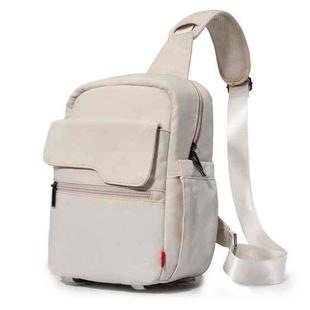 Cwatcun D93 Camera Bag Canvas Shoulder Bag, Size:21 x 14 x 30cm Beige