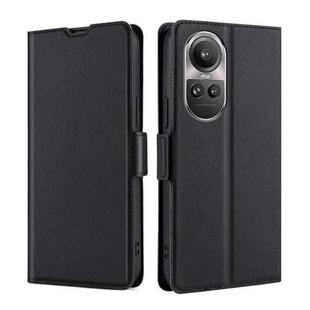 For OPPO Reno10 5G / Pro 5G Global Ultra-thin Voltage Side Buckle Horizontal Flip Leather Phone Case(Black)