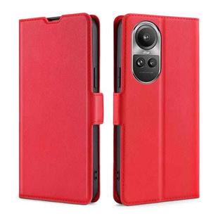 For OPPO Reno10 5G / Pro 5G Global Ultra-thin Voltage Side Buckle Horizontal Flip Leather Phone Case(Red)