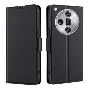 For OPPO Find X7 Ultra 5G Ultra-thin Voltage Side Buckle Horizontal Flip Leather Phone Case(Black)