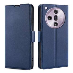 For OPPO Find X7 5G Ultra-thin Voltage Side Buckle Horizontal Flip Leather Phone Case(Blue)