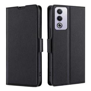 For OPPO A3 Pro 5G India Ultra-thin Voltage Side Buckle Horizontal Flip Leather Phone Case(Black)