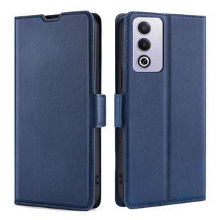 For OPPO A3 Pro 5G India Ultra-thin Voltage Side Buckle Horizontal Flip Leather Phone Case(Blue)