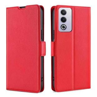 For OPPO A3 Pro 5G India Ultra-thin Voltage Side Buckle Horizontal Flip Leather Phone Case(Red)