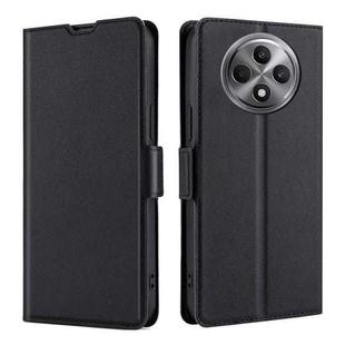 For OPPO Reno12 F 5G Ultra-thin Voltage Side Buckle Horizontal Flip Leather Phone Case(Black)