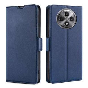 For OPPO Reno12 F 5G Ultra-thin Voltage Side Buckle Horizontal Flip Leather Phone Case(Blue)