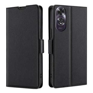 For OPPO A60 4G Global Ultra-thin Voltage Side Buckle Horizontal Flip Leather Phone Case(Black)