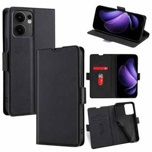 For OPPO Reno13 F 5G / 4G Ultra-thin Voltage Side Buckle Horizontal Flip Leather Phone Case(Black)