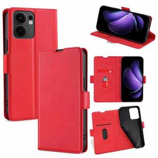 For OPPO Reno13 F 5G / 4G Ultra-thin Voltage Side Buckle Horizontal Flip Leather Phone Case(Red)