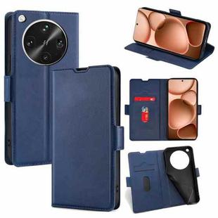For OPPO Find X8 Ultra 5G Ultra-thin Voltage Side Buckle Horizontal Flip Leather Phone Case(Blue)
