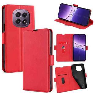 For OPPO A5 5G 2025 Global Ultra-thin Voltage Side Buckle Horizontal Flip Leather Phone Case(Red)