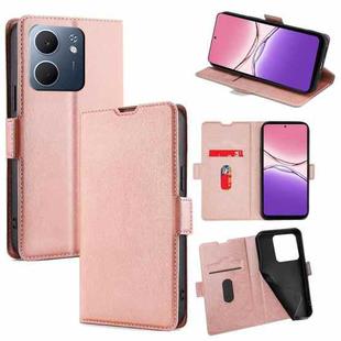 For OPPO A5x 5G Global Ultra-thin Voltage Side Buckle Horizontal Flip Leather Phone Case(Rose Gold)