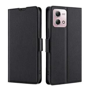 For Motorola Moto G Stylus 2023 4G Ultra-thin Voltage Side Buckle Horizontal Flip Leather Phone Case(Black)