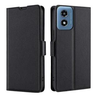 For Motorola Moto G Play 4G 2024 Ultra-thin Voltage Side Buckle Horizontal Flip Leather Phone Case(Black)