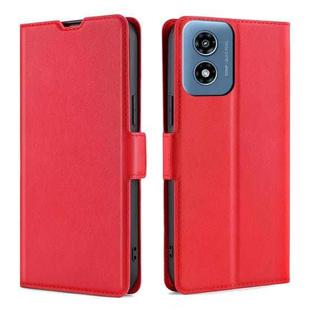 For Motorola Moto G Play 4G 2024 Ultra-thin Voltage Side Buckle Horizontal Flip Leather Phone Case(Red)