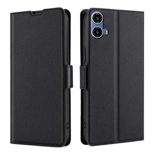 For Motorola Moto G34 5G Ultra-thin Voltage Side Buckle Horizontal Flip Leather Phone Case(Black)