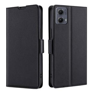 For Motorola Edge 5G 2024 Ultra-thin Voltage Side Buckle Horizontal Flip Leather Phone Case(Black)