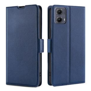 For Motorola Edge 5G 2024 Ultra-thin Voltage Side Buckle Horizontal Flip Leather Phone Case(Blue)