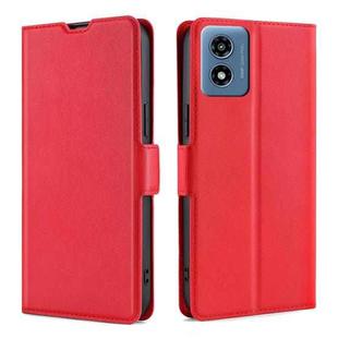 For Motorola Moto G 5G 2024 Ultra-thin Voltage Side Buckle Horizontal Flip Leather Phone Case(Red)