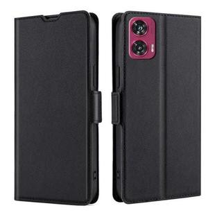 For Motorola Edge 50 Fusion 5G Ultra-thin Voltage Side Buckle Horizontal Flip Leather Phone Case(Black)