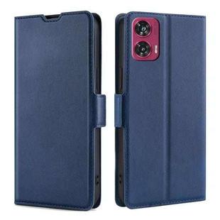 For Motorola Edge 50 Fusion 5G Ultra-thin Voltage Side Buckle Horizontal Flip Leather Phone Case(Blue)