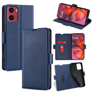 For Motorola Moto G05 Ultra-thin Voltage Side Buckle Horizontal Flip Leather Phone Case(Blue)
