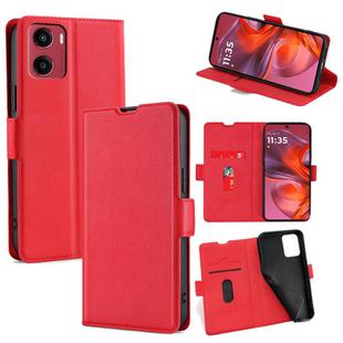 For Motorola Moto G05 Ultra-thin Voltage Side Buckle Horizontal Flip Leather Phone Case(Red)