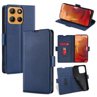 For Motorola Moto G15 / G15 Power Ultra-thin Voltage Side Buckle Horizontal Flip Leather Phone Case(Blue)