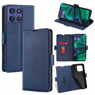 For Motorola Moto G Stylus 5G 2025 Ultra-thin Voltage Side Buckle Horizontal Flip Leather Phone Case(Blue)