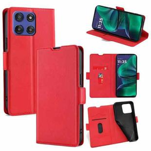 For Motorola Moto G Stylus 5G 2025 Ultra-thin Voltage Side Buckle Horizontal Flip Leather Phone Case(Red)