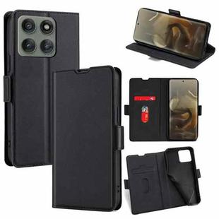 For Motorola Edge 60 Pro 5G Ultra-thin Voltage Side Buckle Horizontal Flip Leather Phone Case(Black)