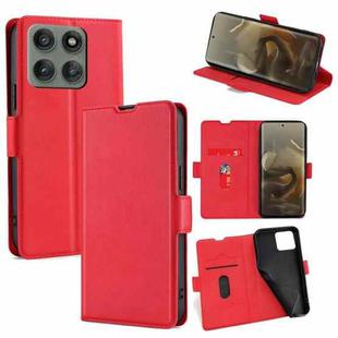 For Motorola Edge 60 Pro 5G Ultra-thin Voltage Side Buckle Horizontal Flip Leather Phone Case(Red)