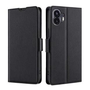 For Nothing Phone 2 Ultra-thin Voltage Side Buckle Horizontal Flip Leather Phone Case(Black)