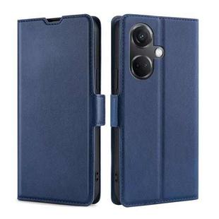 For OnePlus Nord CE3 5G Ultra-thin Voltage Side Buckle Horizontal Flip Leather Phone Case(Blue)