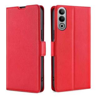 For OnePlus Nord CE4 Ultra-thin Voltage Side Buckle Horizontal Flip Leather Phone Case(Red)
