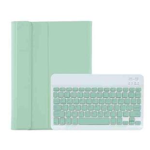 For Samsung Galaxy Tab A9+ X210/X215/X215 A09B Candy Color TPU Bluetooth Keyboard Leather Tablet Case with Pen Holder(Light Green)
