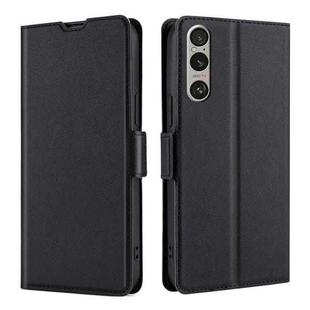 For Sony Xperia 1 VI Ultra-thin Voltage Side Buckle Horizontal Flip Leather Phone Case(Black)