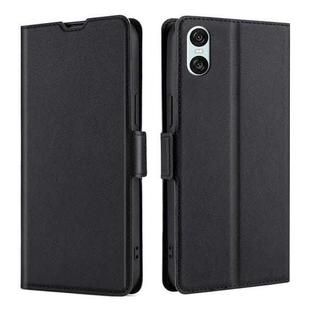 For Sony Xperia 10 VI Ultra-thin Voltage Side Buckle Horizontal Flip Leather Phone Case(Black)