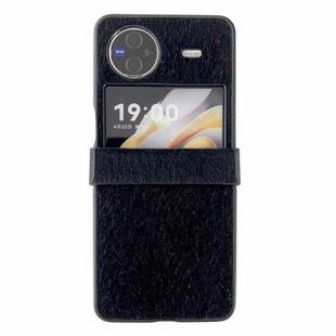 For vivo X Flip Hinge Plush PC Phone Case(Black)