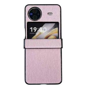 For vivo X Flip Hinge Plush PC Phone Case(Pink)