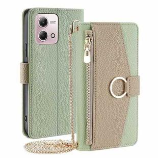 For Motorola Moto G Stylus 2023 4G Crossbody Litchi Texture Leather Phone Case(Green)