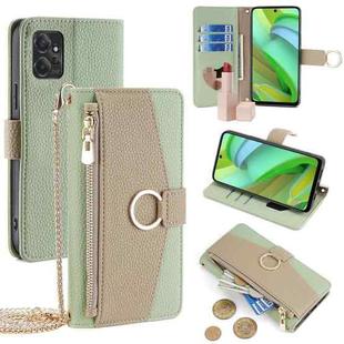 For Motorola Moto G Power 2023 Crossbody Litchi Texture Leather Phone Case(Green)