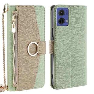 For Motorola Moto G85 5G Crossbody Litchi Texture Leather Phone Case(Green)