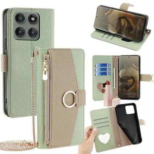 For Motorola Edge 60 Pro 5G Crossbody Litchi Texture Leather Phone Case(Green)